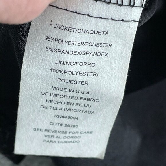 R&M Richards Womens Black Open-Front Jacket L Made In USA NWT 5665 - Picture 3 of 9